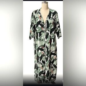 Rachel Zoe Kimonos & Yukatas | Rachel Zoe Tropical Palm Color: Green/White